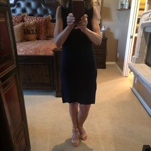 WHBM Knit Cowl Neck Sweater Dress • Navy Blue • XS